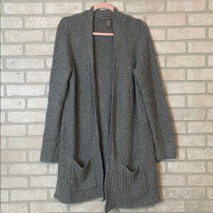 Alexandra + Oak Gray cardigan Sweater size XL